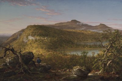 A View of the Two Lakes and Mountain House, Catskill Mountains, Morning (1844) by Thomas Cole